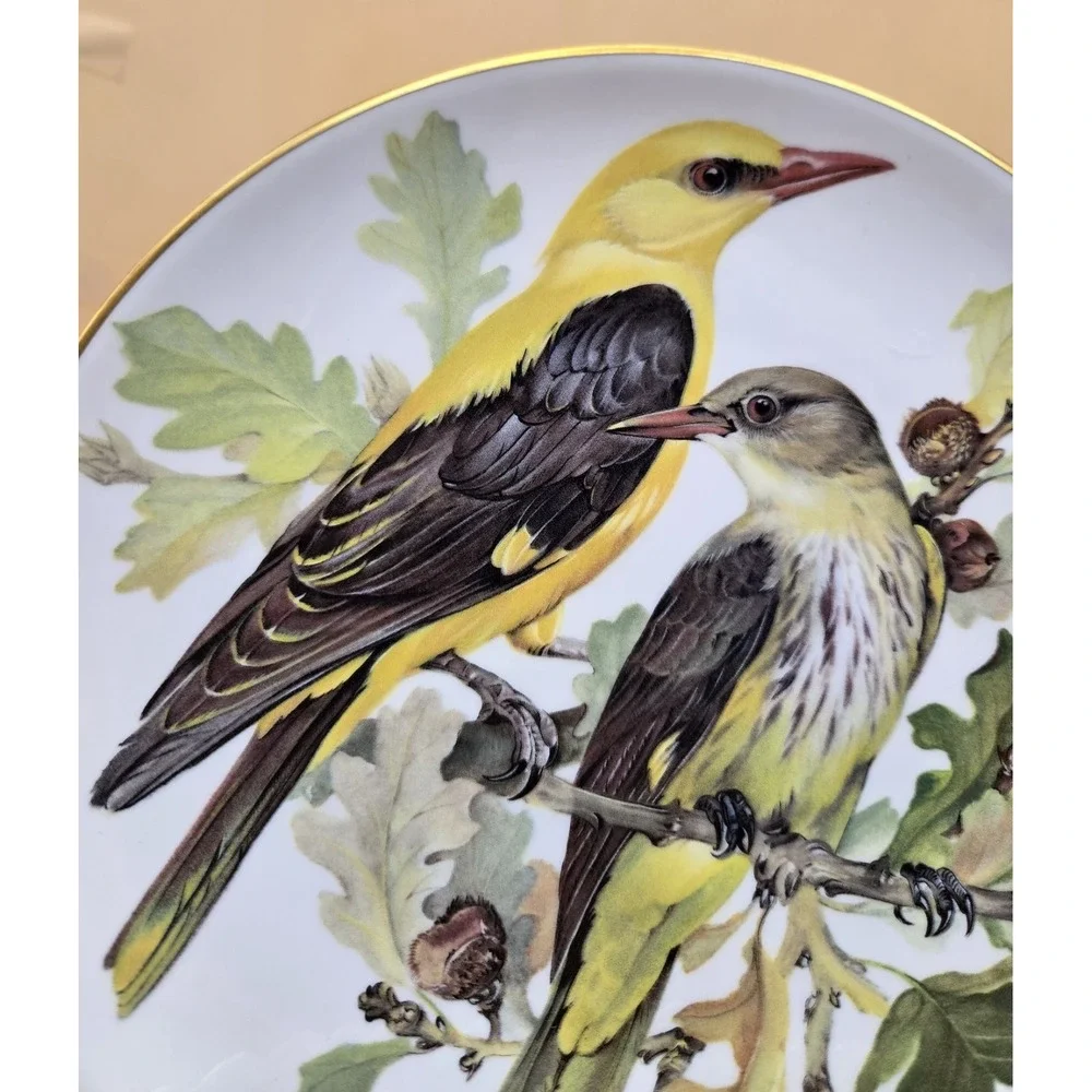 Vintage Collecter's Plate Golden‎ Orioles Part Of The European Songbirds  (WWF)
